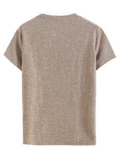 Casual heren T-shirt met jacquard patroon
