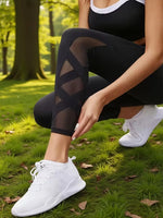 Legging met mesh panelen