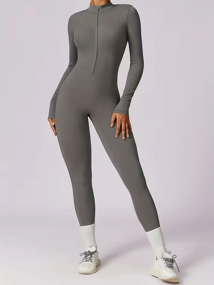 Jumpsuit met mock neckline