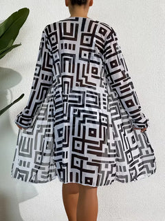 Driedelige set met geometrisch patroon