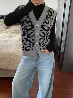 Gilet met panterprint