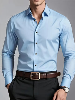 Nette overhemden slim fit mandarin kraag