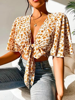 Crop top met bloemenprint