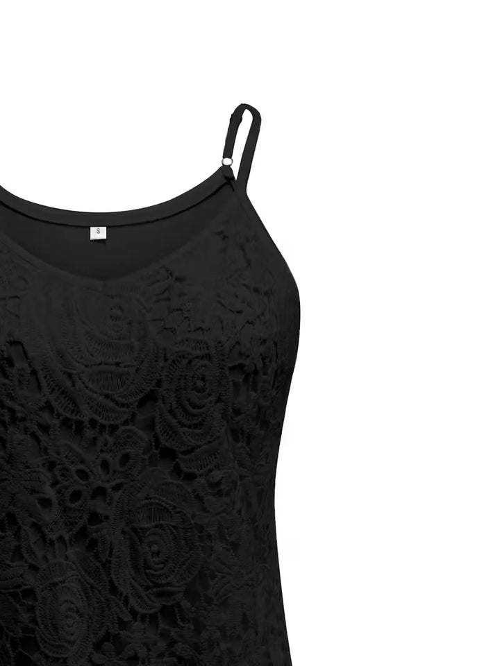 kanten tanktop met V-neck