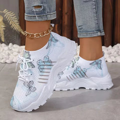 Lage sneaker met butterfly print