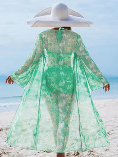 Cover-up met halternek en shorts