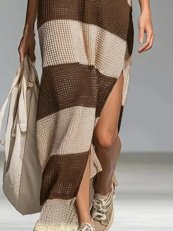 Maxi cover-up met V-hals