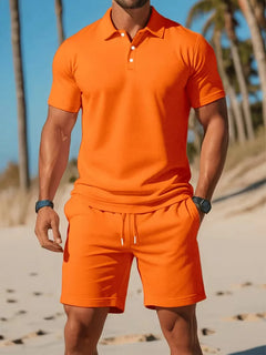 Zomer kledingset met polo en shorts