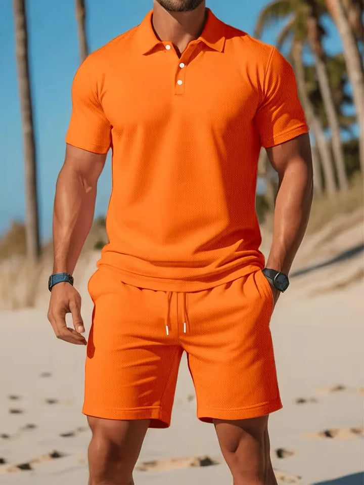 Zomer kledingset met polo en shorts
