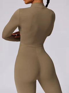 Jumpsuit met mock neckline