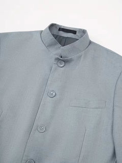 Blazer slim fit met mandarin collar