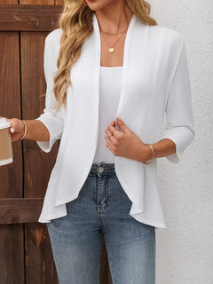 Cardigan met ruffle hem