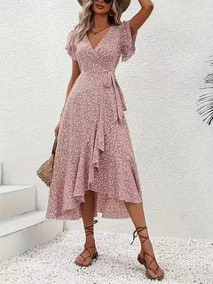Wikkeljurk met bloemen