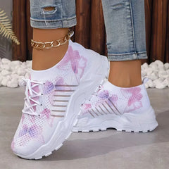 Lage sneaker met butterfly print