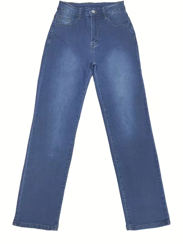 Straight jeans met hoge taille