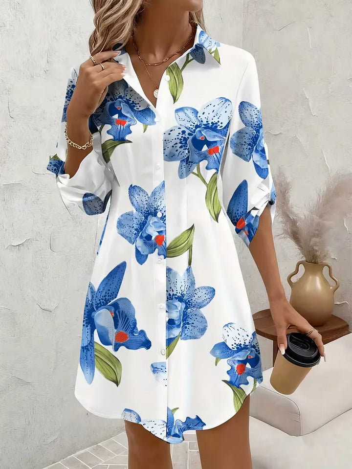 Overhemdjurk met bloemenprint