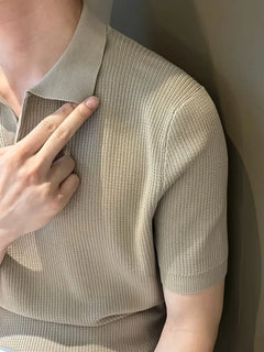 Polo's met V-neck en korte mouwen