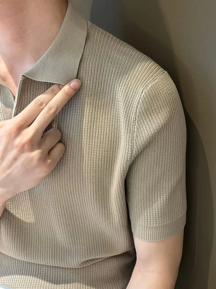 Polo's met V-neck en korte mouwen