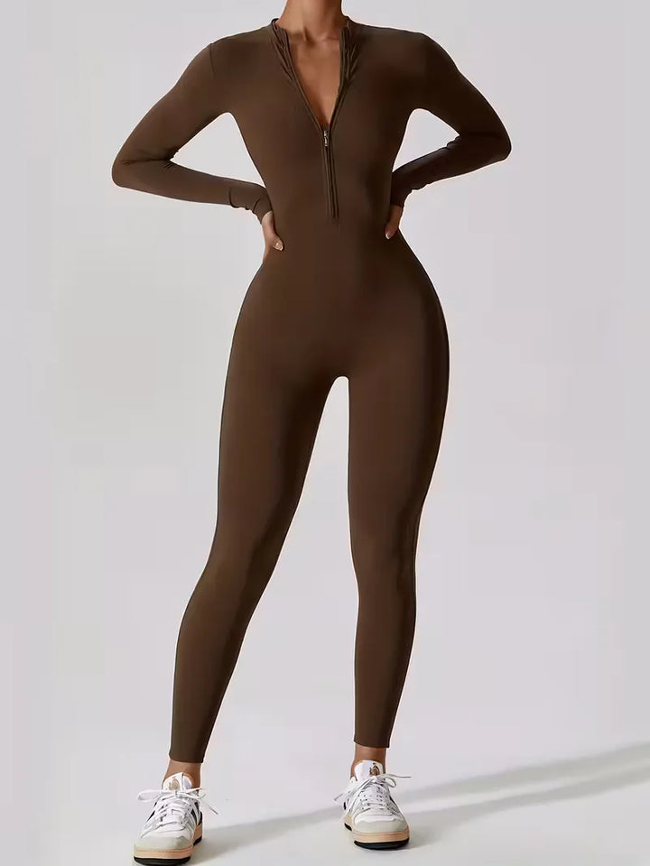 Jumpsuit met mock neckline