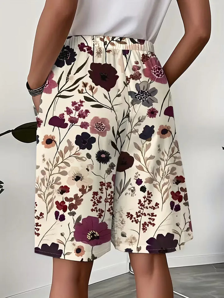 Korte broek met bloemenprint