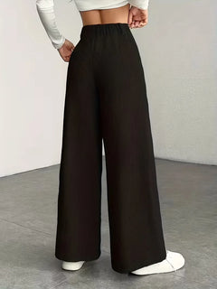 Wide leg broek met hoge taille