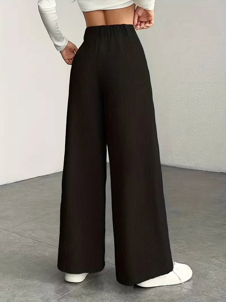 Wide leg broek met hoge taille