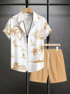 Shorts met tropische print