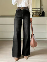 Wide leg jeans donker gewassen