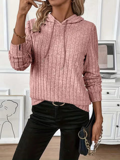 Hoodie met ribbelstructuur