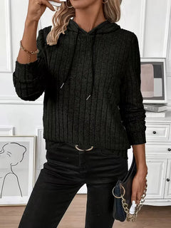 Hoodie met ribbelstructuur