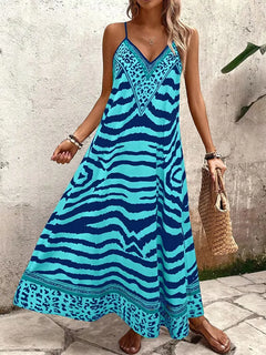 Maxi jurk met leopard print