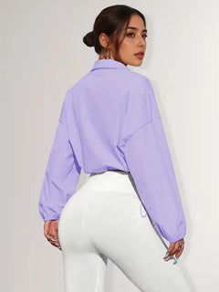 Track jacket met elastische manchetten