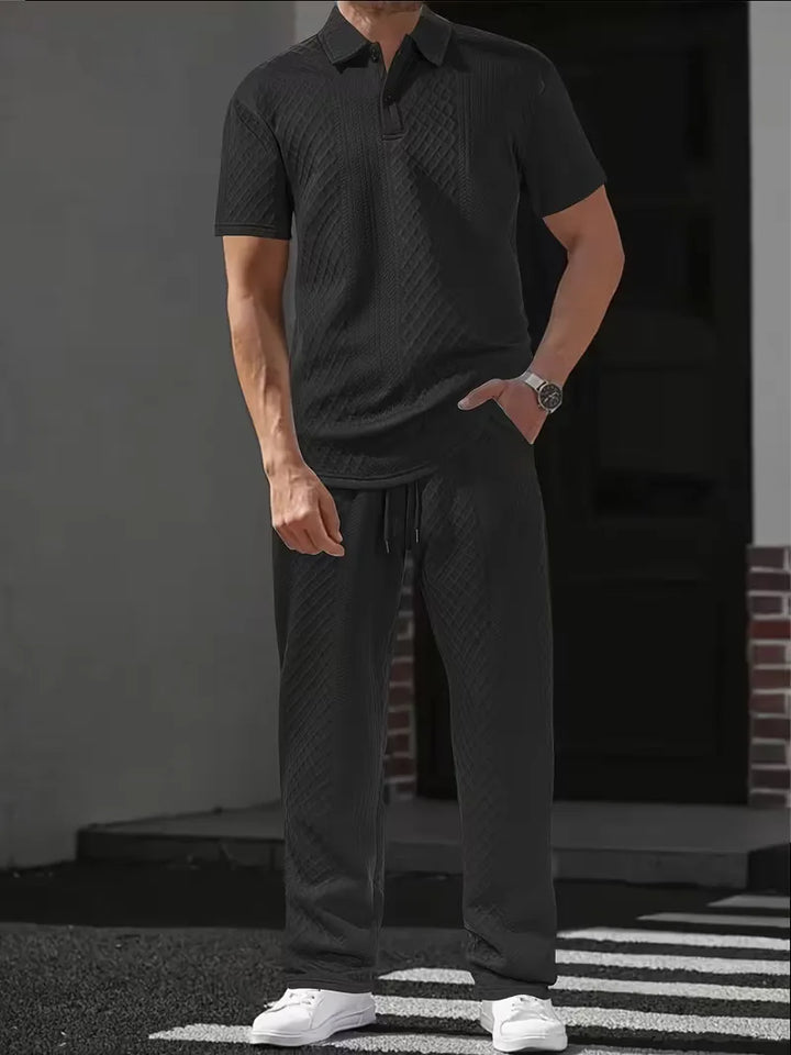 Lounge set met polo en broek