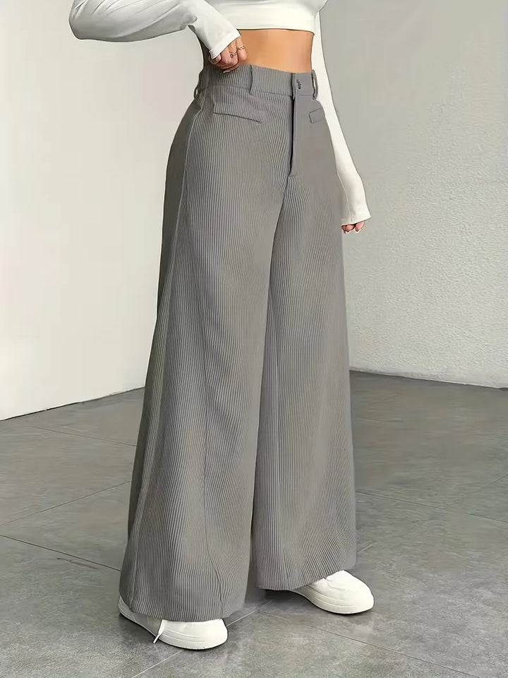 Wide leg broek met hoge taille