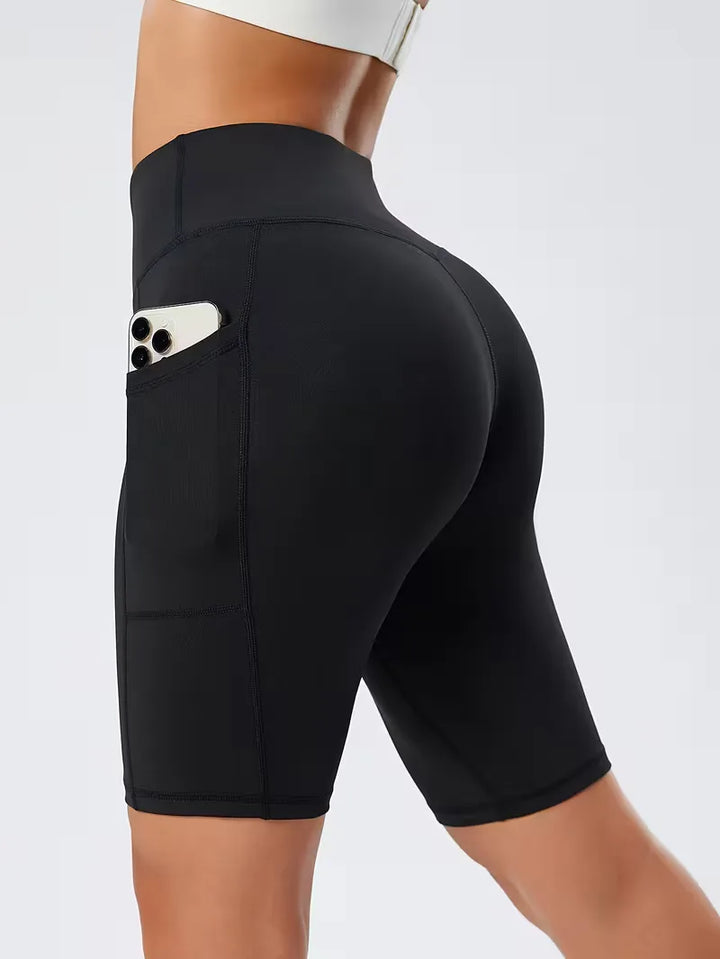 Slim-fit high-waisted shorts