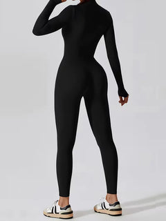 Jumpsuit met mock neckline