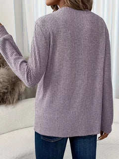 Ribbeltrui met ronde hals