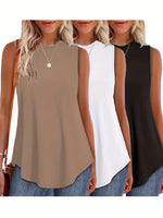 Tanktop loose fit met ronde hals