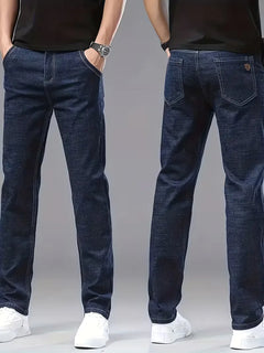 Straight jeans met zichtbare stiksels