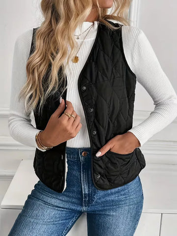 Bodywarmer met knoopsluiting
