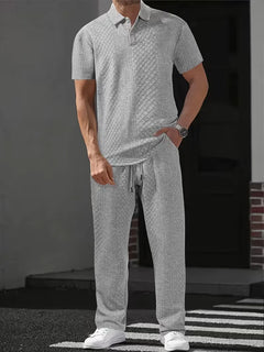 Lounge set met polo en broek