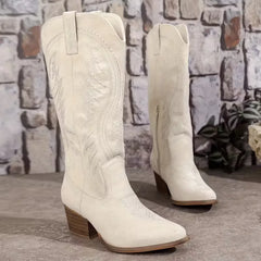 Cowboylaars met geborduurd patroon