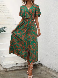 Wikkeljurk met bloemenprint