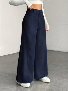Wide leg broek met hoge taille
