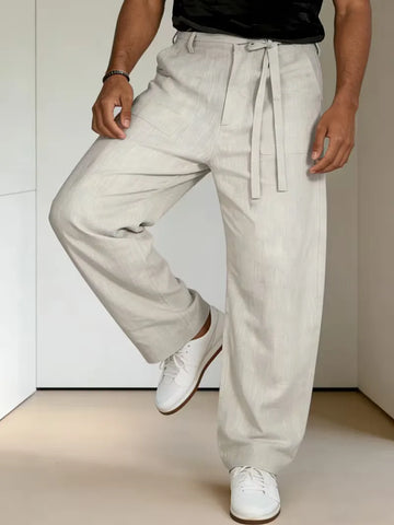 Pantalons met tie belt