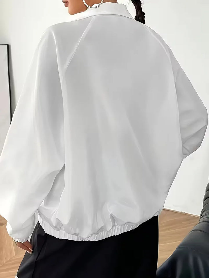 Track jacket met contrastdesign