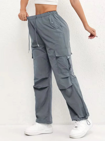 Cargo broek met hoge taille
