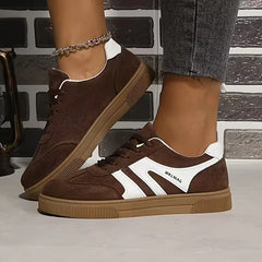 Lage sneaker met suède bovenwerk