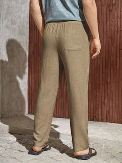 Pantalons met drawstring en straight leg