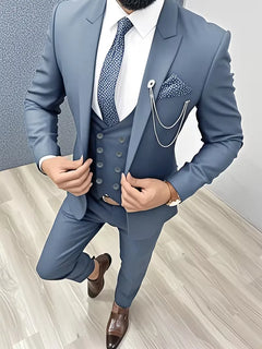 Drie-delig slim fit pak
